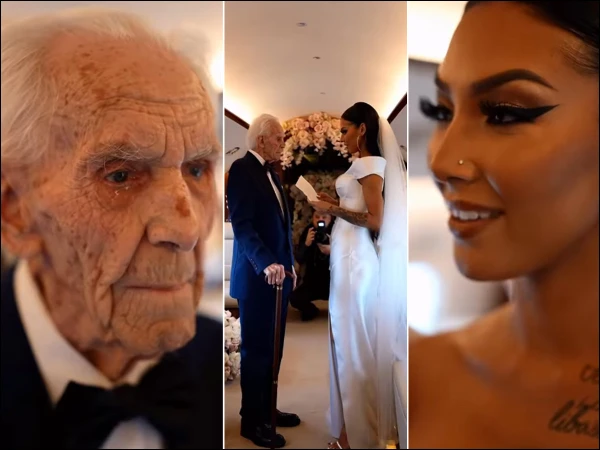 90-year-old man marries 25-year-old girl on private plane