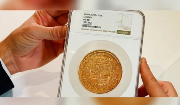 Four-century-old Spanish coin breaks European record at auction
