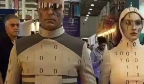 Humanoid robots turned out to be real humans