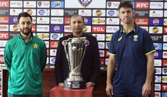 Pakistan-Australia T20 series trophy unveiled