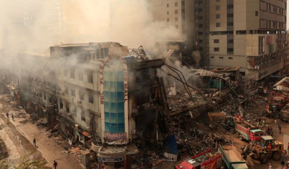 Another affected part of Gul Plaza collapsed