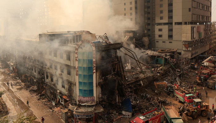 Another affected part of Gul Plaza collapsed