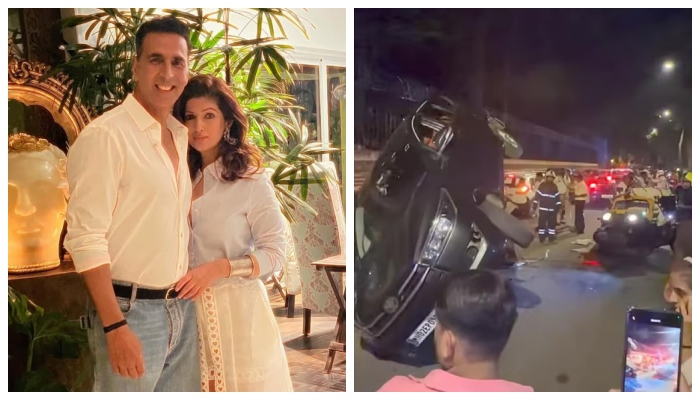 Akshay Kumar and Twinkle Khanna's car met with a terrible accident