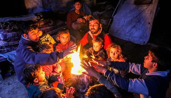 Severe cold weather in Gaza