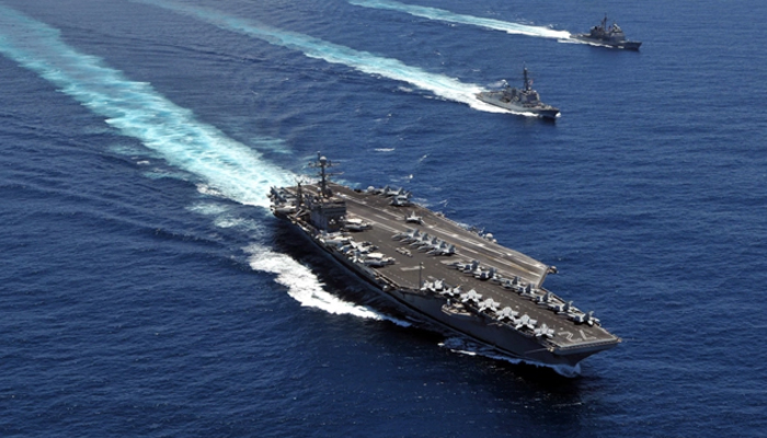 US fleet, including aircraft carrier Abraham Lincoln