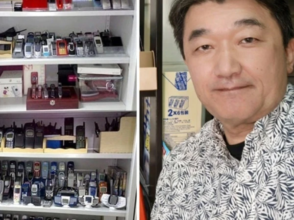 Japanese citizen who collected and saved 1800 phones