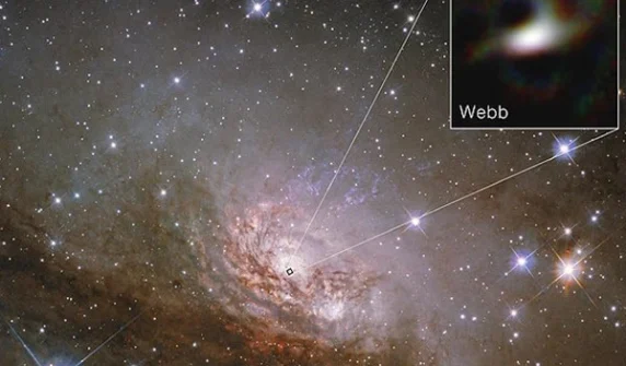 Extremely clear image of the edge of a black hole released