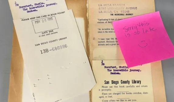 Book returned to library after nearly half a century