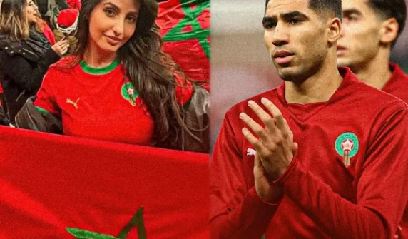 oura Fatehi and footballer Ashraf Hakimi
