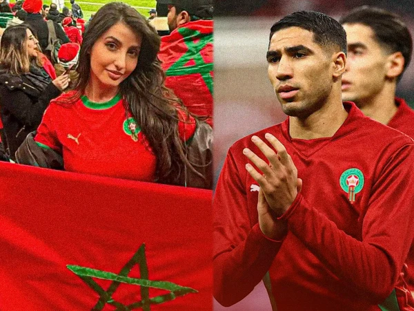 oura Fatehi and footballer Ashraf Hakimi