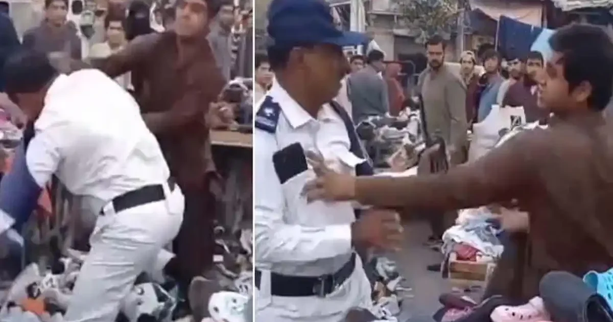 Stallholders assault traffic police officer in Sadr area of ​​Karachi