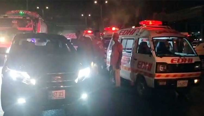 Terrible traffic accident on national highway