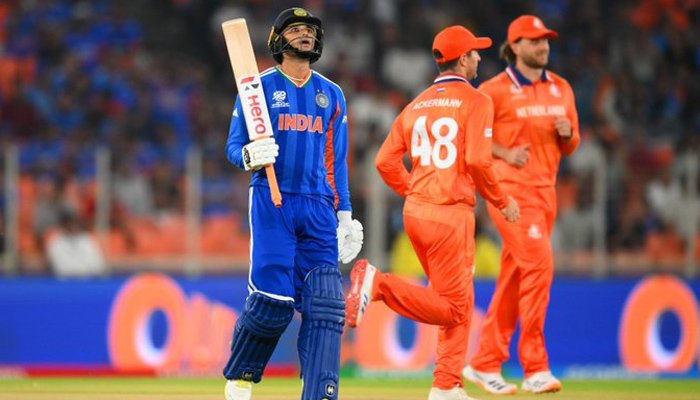 Abhishek Sharma out for duck in third consecutive innings