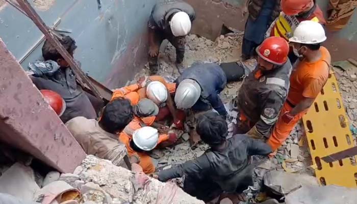 Gas leak explosion in residential building in Soldier Bazaar