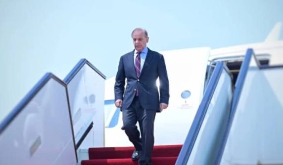 Prime Minister Shehbaz Sharif arrives in the US
