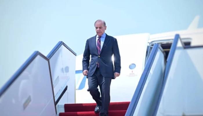 Prime Minister Shehbaz Sharif arrives in the US