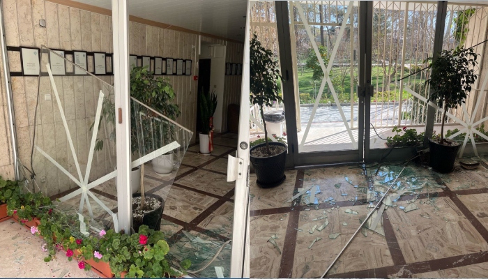 Russian consulate building damaged,