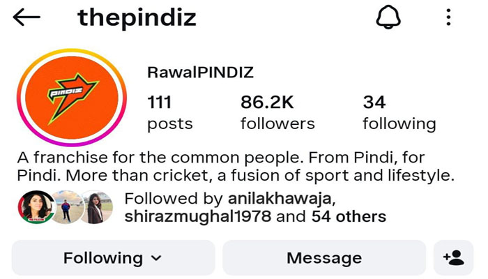 PSL team 'Pindes' changed its name to 'Rawalpindis