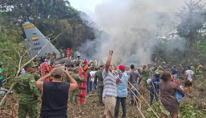 Military plane crashes in Colombia, 66 dead