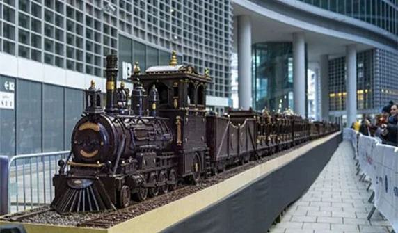The largest train made of chocolate