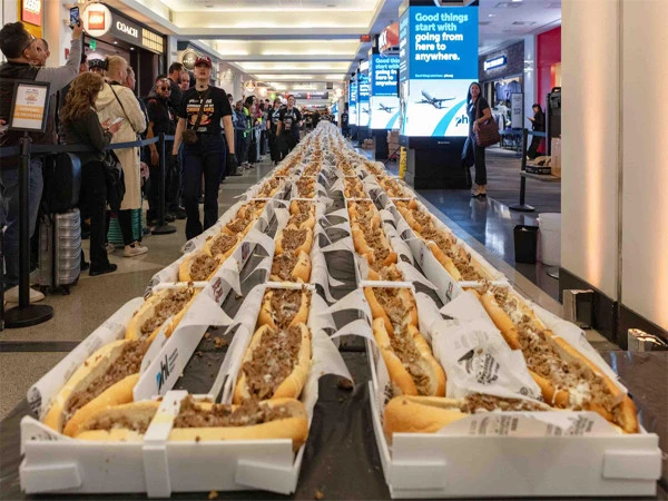America: The world's largest cheesesteak line