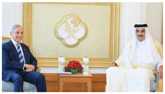 Prime Minister Shehbaz Sharif reaches Qatar after completing Saudi Arabia visit