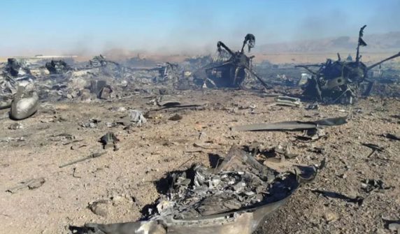 Iran loaded the wreckage of American planes destroyed during the war onto trucks and hoisted Iranian flags on them