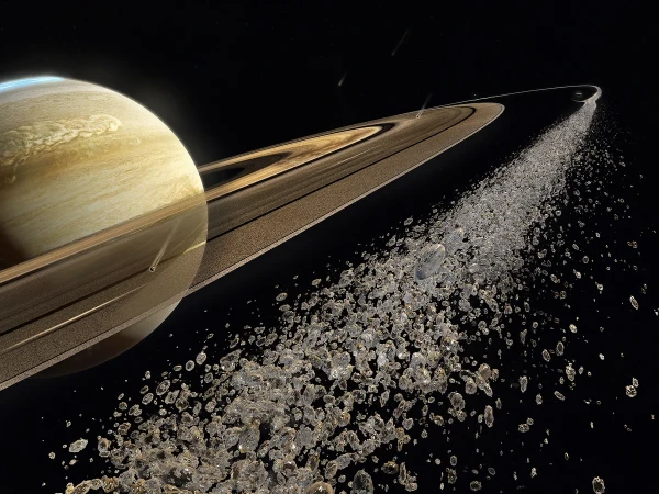 How did the rims around Saturn form?