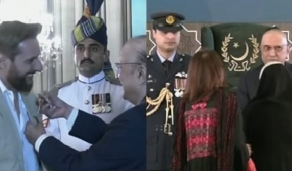 The President distributed the awards