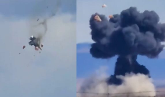 Two US Navy fighter jets collide and crash during air show