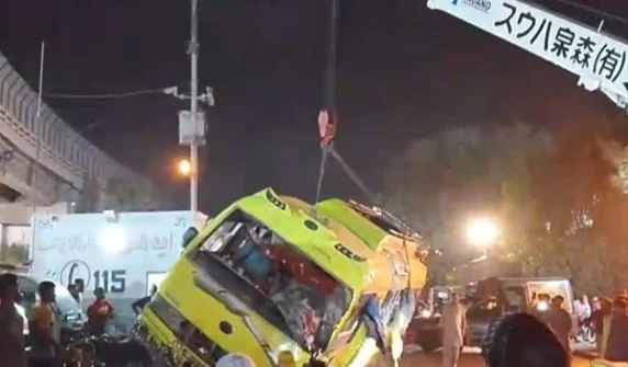 Coaster overturns on return from wedding ceremony