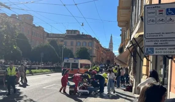 Horrific incident in Modena, Italy, as driver runs over pedestrians