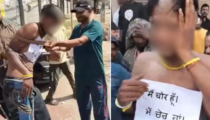 India: Citizens beat up a man on suspicion of theft, cut off his hair