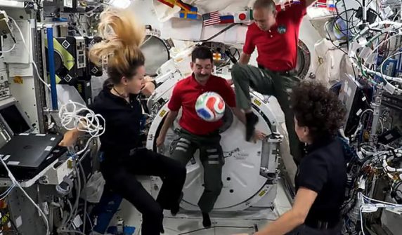 Pakistan-made football reaches space after field