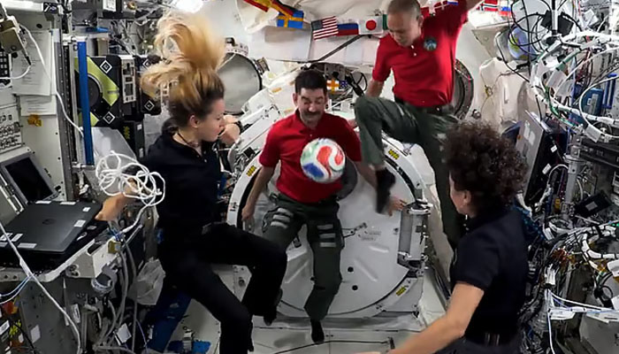 Pakistan-made football reaches space after field