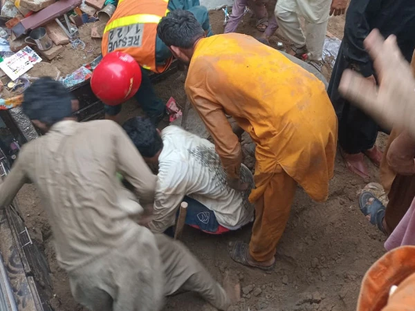 Several children were buried when the roof of a house collapsed while they were studying tuition in Kahna.