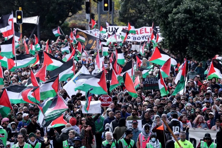 Thousands take to the streets in pro-Palestinian protests in Britain and Tunisia