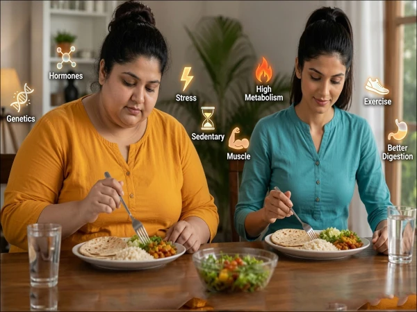Same food, but different physical reactions, why do some people stay fat and others stay smart?