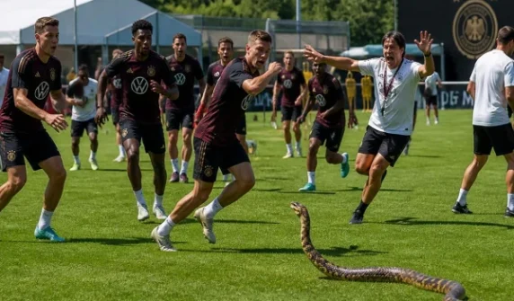 Venomous snake enters German team's training camp