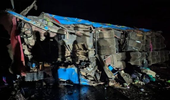 Horrific traffic accident in Uganda; 20 children killed.