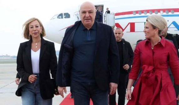 The Lebanese President has arrived in Washington with his wife at Trump's invitation.