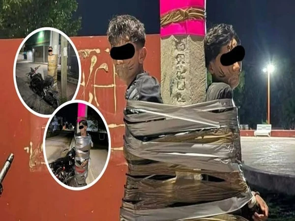 Mexico's Batman has started tying alleged motorcycle thieves to poles.