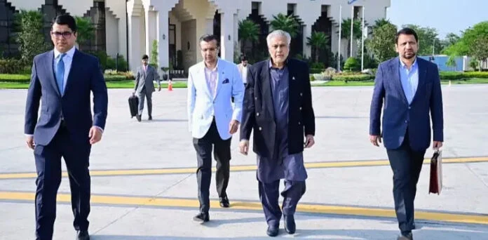 Deputy Prime Minister Ishaq Dar departs for China to attend the World Artificial Intelligence Conference.