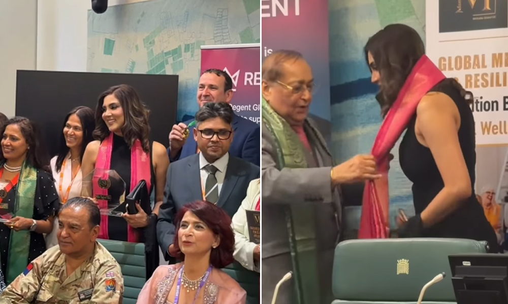 British Parliament confers an award upon her