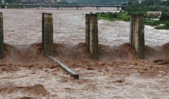 The second major flood wave released by India has entered Pakistani territory.