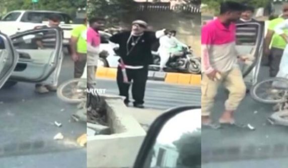 Citizen who assaulted delivery rider taken into custody