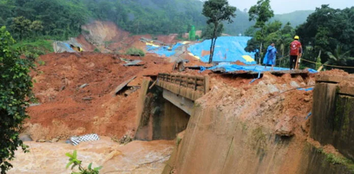 Devastating landslides in the Indian state of Kerala.