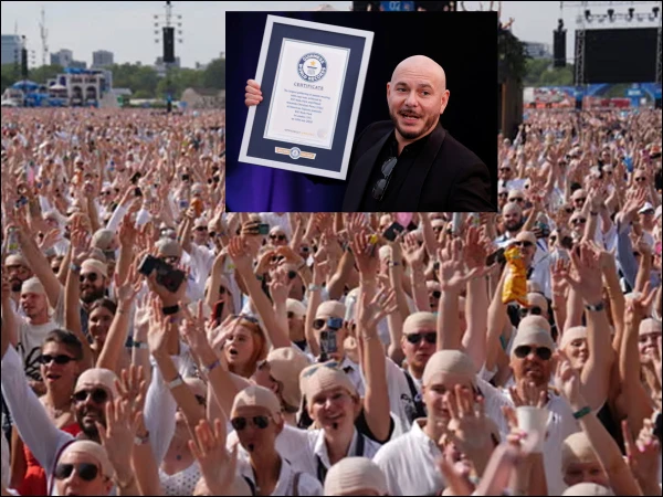 Over 22,000 fans sport bald look at Pitbull's London show