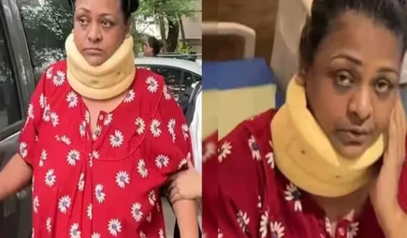 Indian actress's neck affected by constant use of mobile phone