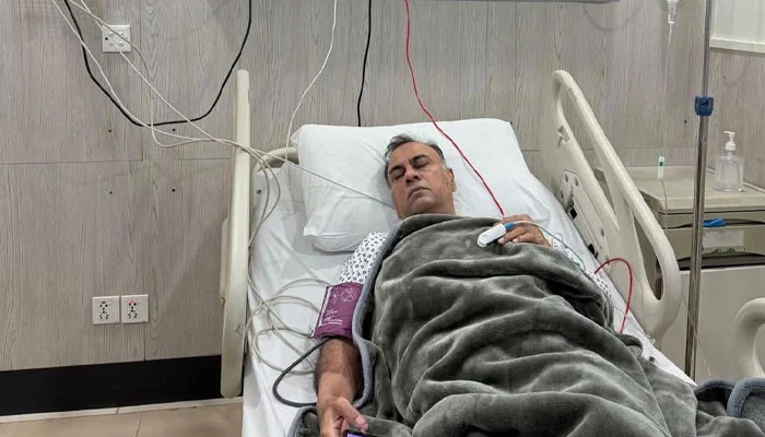 Test cricketer Basit Ali admitted to hospital due to a heart condition.
